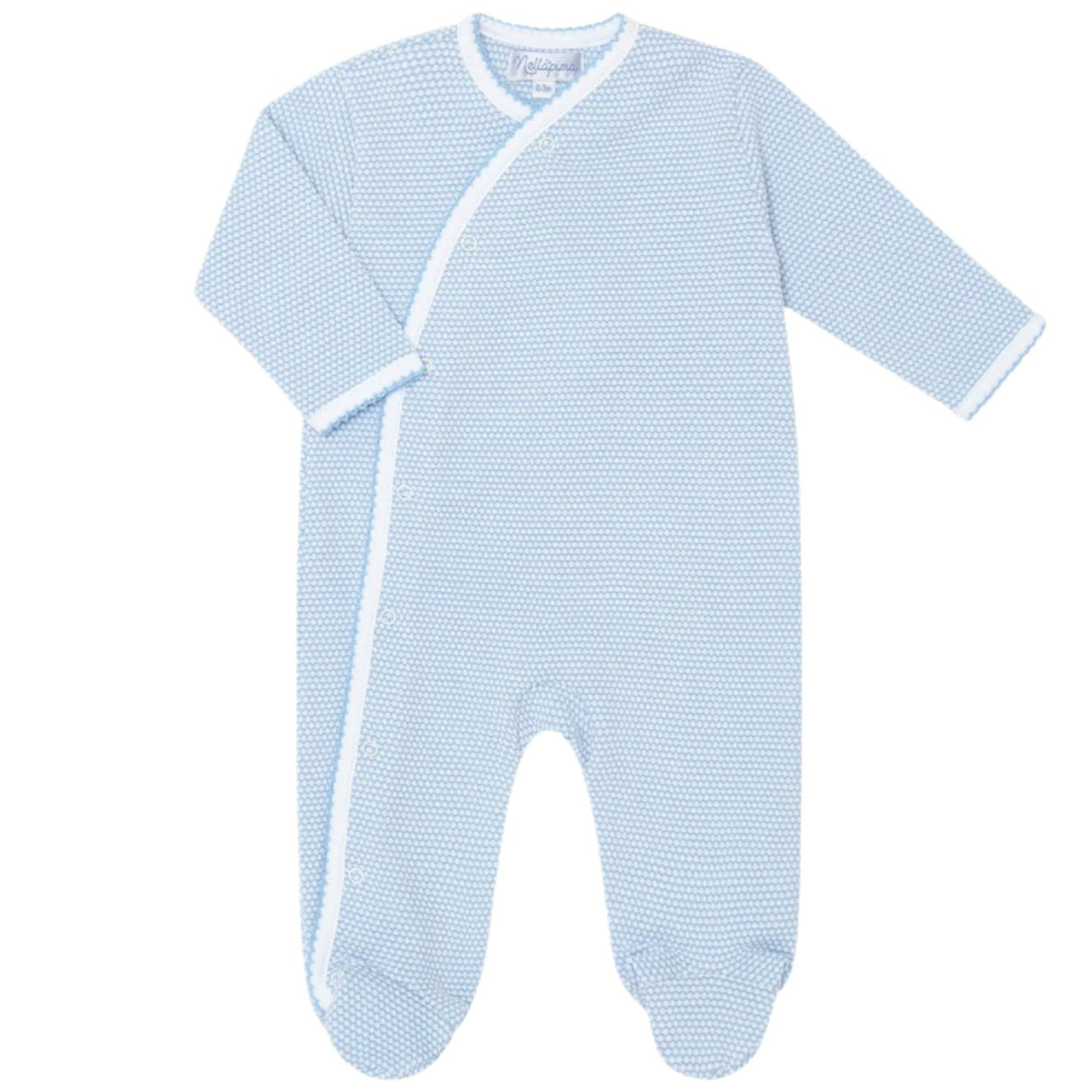 Blue Bubble Crossover Footie - HoneyBug 