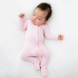 Blush Pink Bamboo Convertible Footie - HoneyBug 