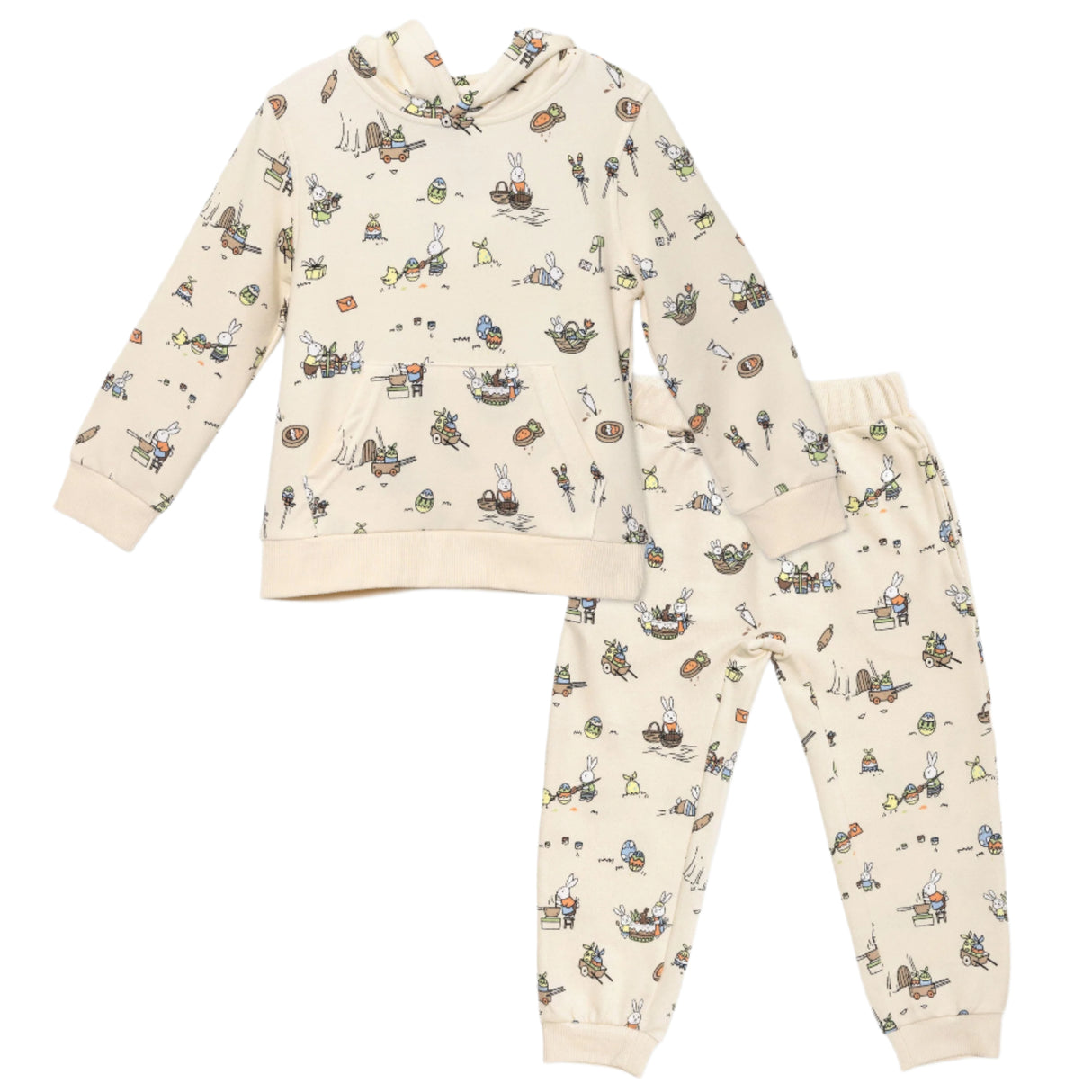 Bunny Workshop French Terry Kids Daywear Jogger Set - HoneyBug 