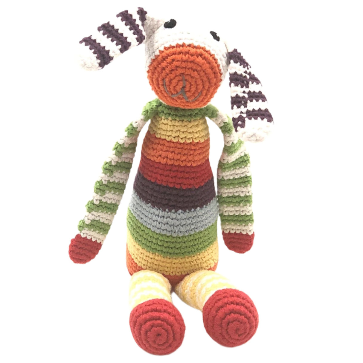 Rainbow Bunny Rattle - HoneyBug 