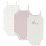 3 Pack Spaghetti Strap Bodysuits - Butterfly - HoneyBug 