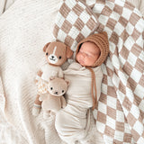 Oat Ribbed Stretch Swaddle