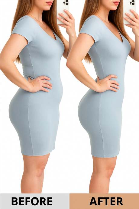 High-Waist Tummy Control Flat-Hem Shorts