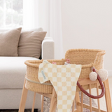 Beige & White Checkered Stretch Swaddle