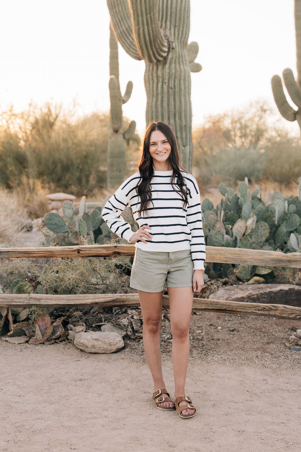 Navy Stripe Adult Knit Sweater - HoneyBug 