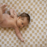 Cotton Muslin Crib Sheet - Adobe Checker - HoneyBug 