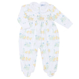 Chicks Print Smocked Footie