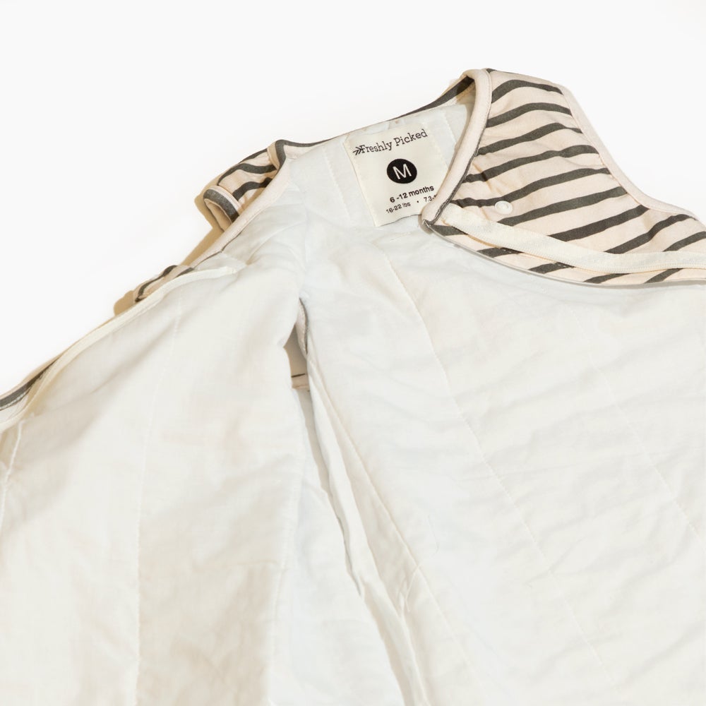 Charcoal Stripes Blanket Sleeper - HoneyBug 