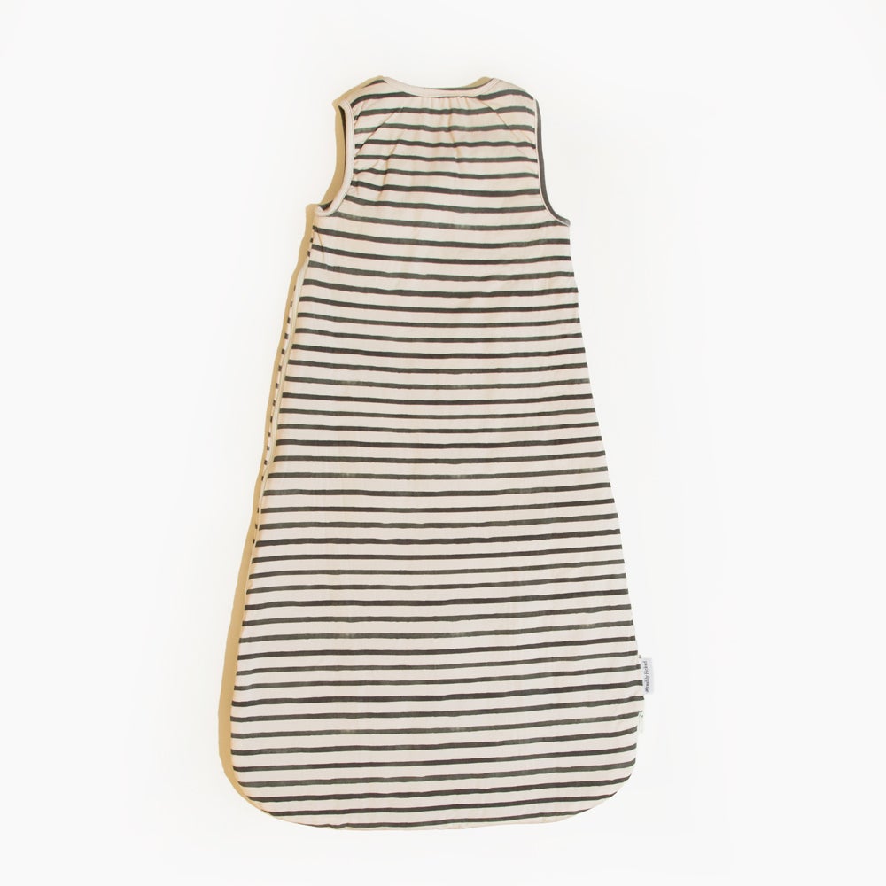 Charcoal Stripes Blanket Sleeper - HoneyBug 
