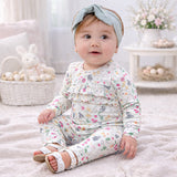 Bunny Garden Ruffle Romper – Bamboo Baby Jumpsuit