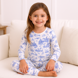 Toile de Jouy Girl's Bamboo Pajama Set