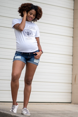 Chelsea Maternity Jean Shorts - HoneyBug 