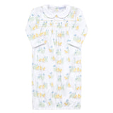 Chicks Print Smocked Gown