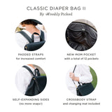 Ebony Classic Diaper Bag II - HoneyBug 
