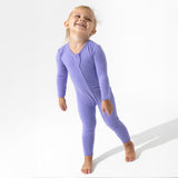 Poppin Purple Bamboo Convertible Footie - HoneyBug 
