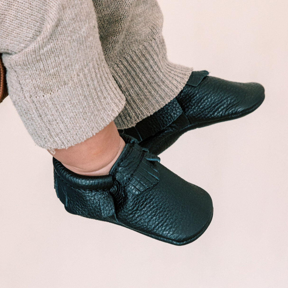 Ebony Moccasin Baby Shoe - HoneyBug 
