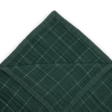 Cotton Muslin Quilted Throw - Evergreen Plaid - HoneyBug 