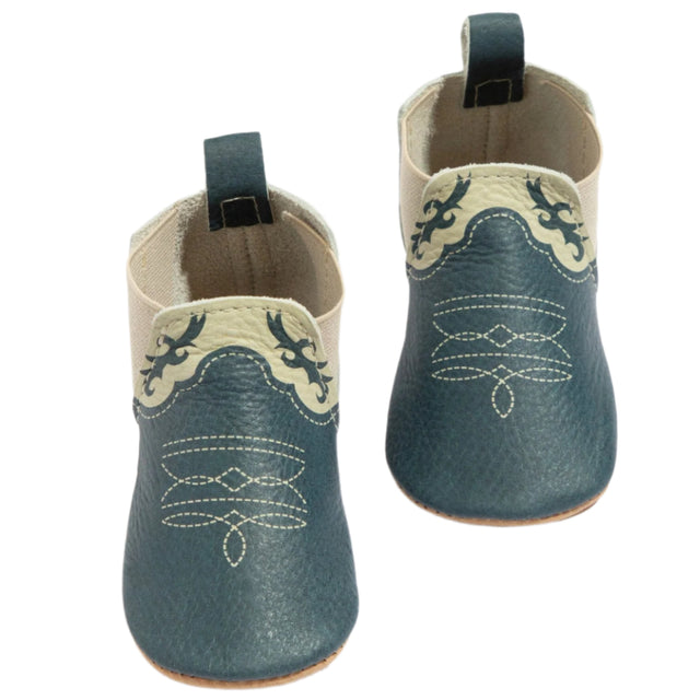 Denim Cowboy Chelsea Boot Baby Shoe - HoneyBug 