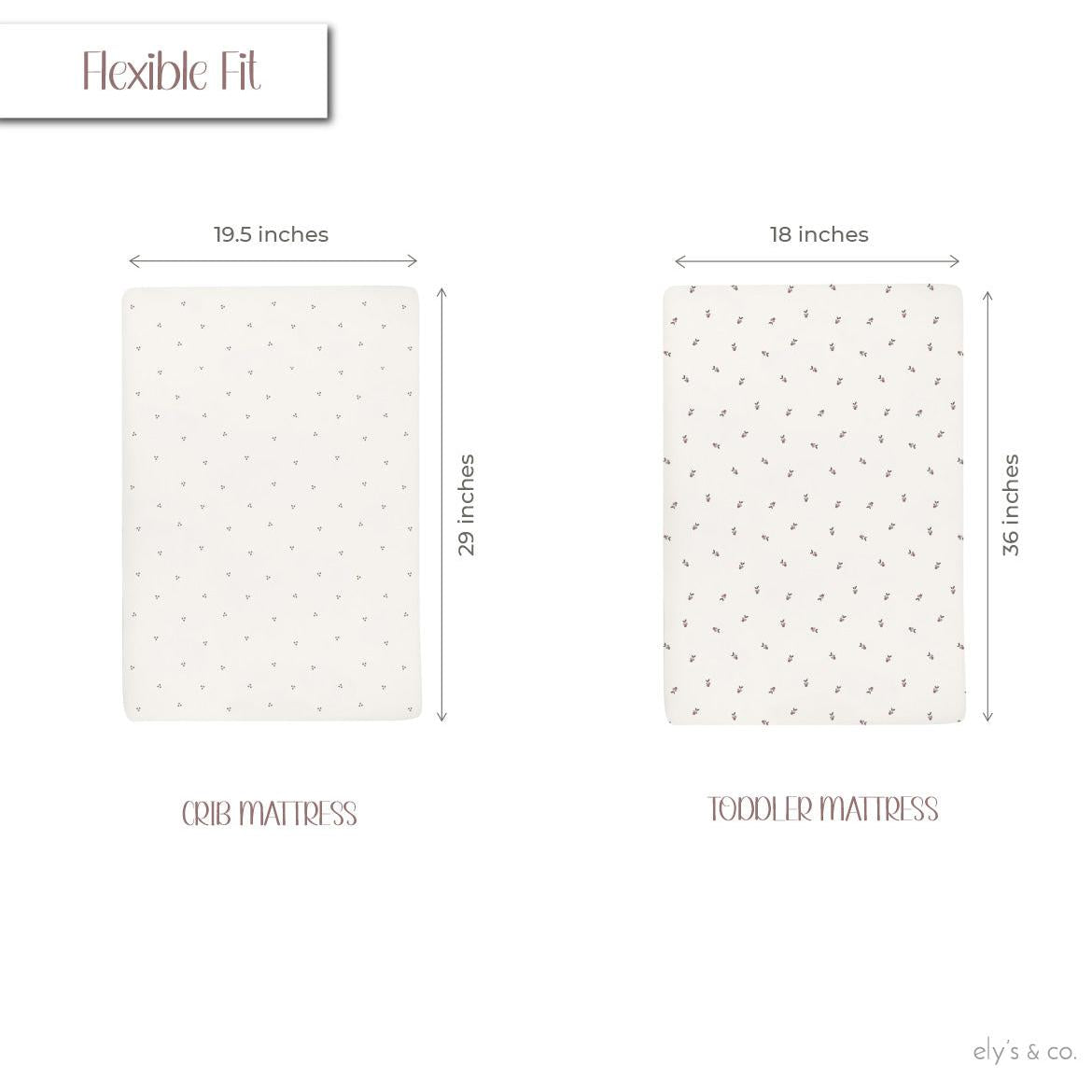 Waterproof Crib Sheet Set - Lavender Berry - HoneyBug 