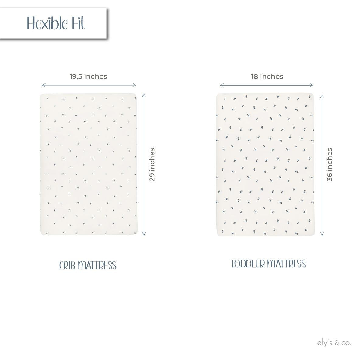 Waterproof Crib Sheet Set - Blue Berry - HoneyBug 