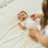 Stretch Knit Swaddle Blanket 2 Pack - Grey Cross - HoneyBug 