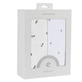 Waterproof Crib Sheet Set - Blue Berry - HoneyBug 