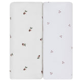 Waterproof Changing Pad Cover | Cradle Sheet Set - Lavender Berry - HoneyBug 