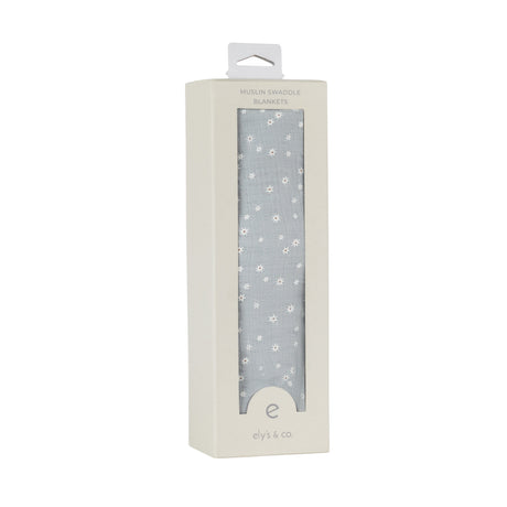 Cotton Muslin Swaddle Blanket - Ditsy Star - HoneyBug 