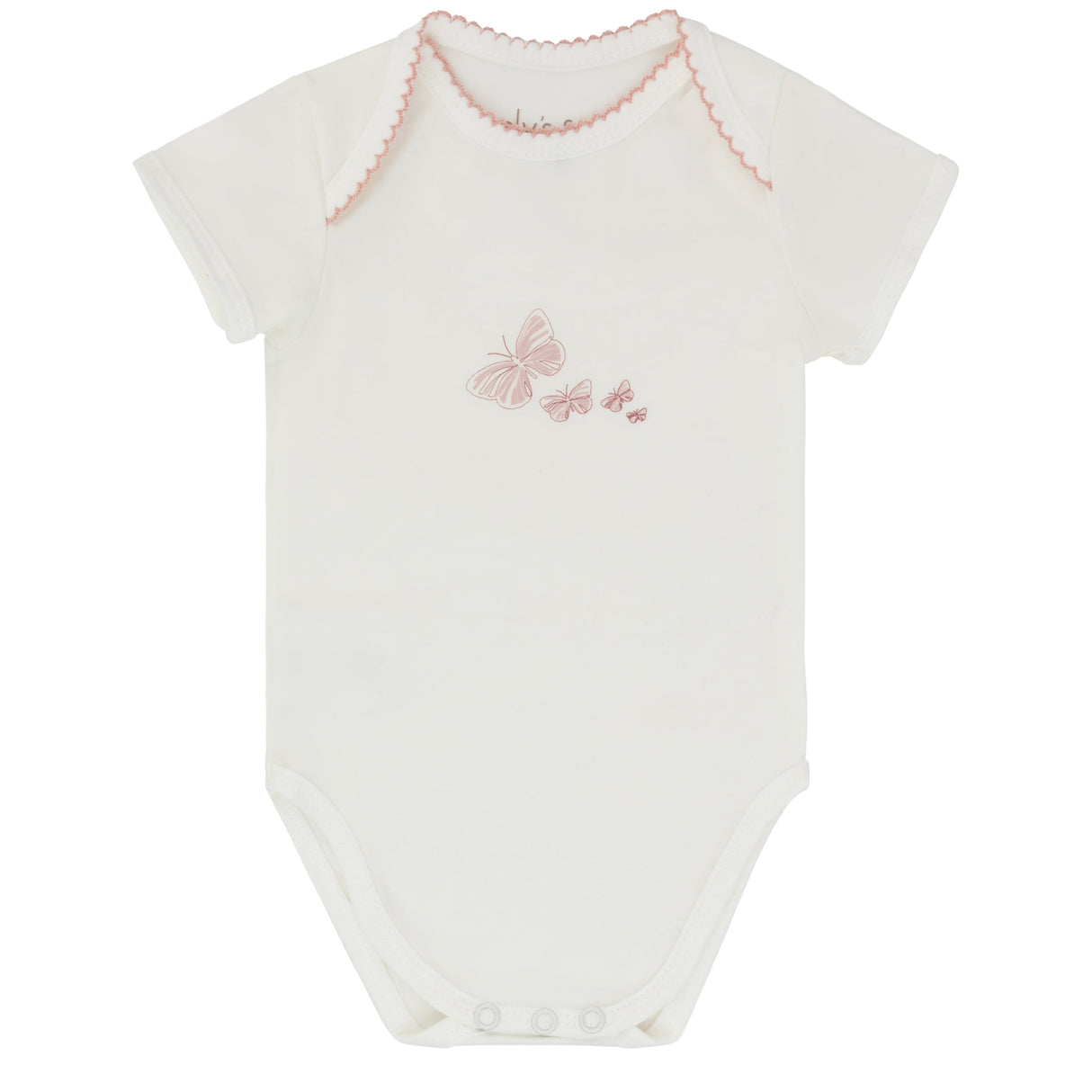 3 Pack Jersey Cotton Undershirts - Pink Butterfly - HoneyBug 