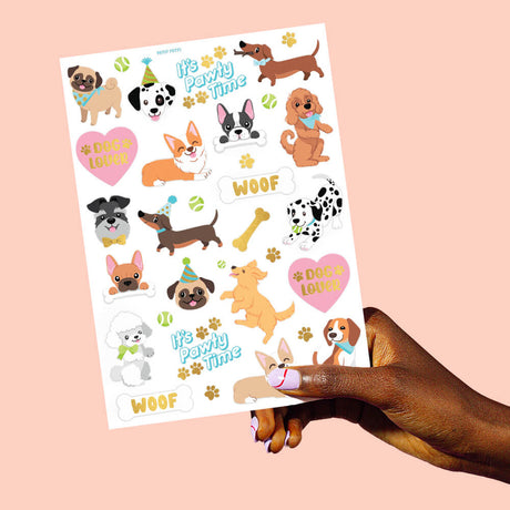 Dog Lover Tats - 44 Foil Temporary Tattoos