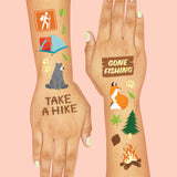 Happy Camper Tats - 44 Foil Temporary Tattoos