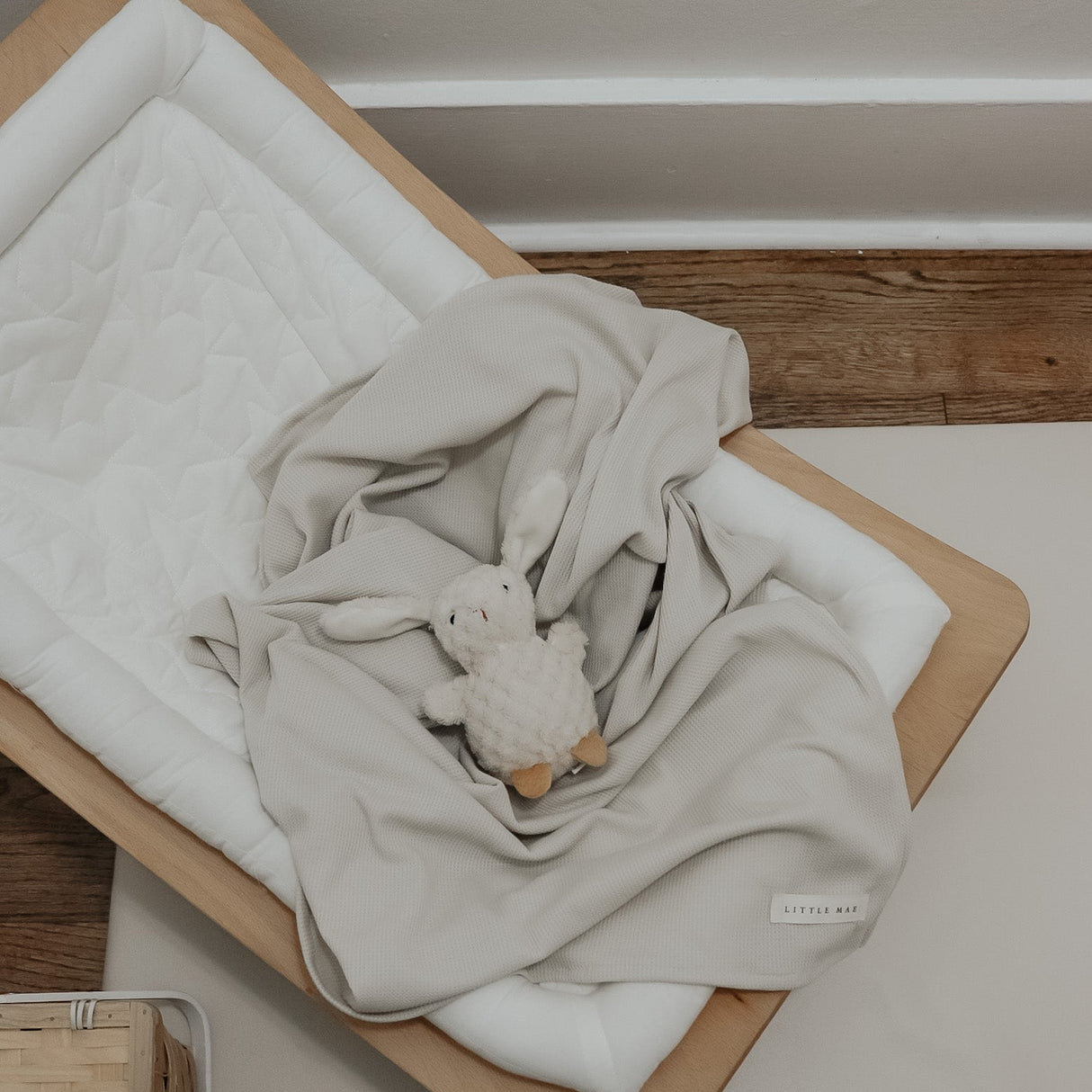 Coco Ivory Waffle Knit Blanket