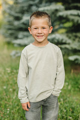 Sage Long Sleeve Cotton Tee - HoneyBug 