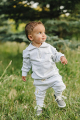 Good Vibes Quarter Zip French Terry Set - HoneyBug 