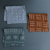 Mustard Mudcloth Muslin Burp Cloth - HoneyBug 