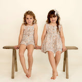 Organic Flutter Jumpsuit - Magnolia - HoneyBug 