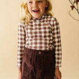 Organic Tee and Corduroy Skirt Set - Plum - HoneyBug 