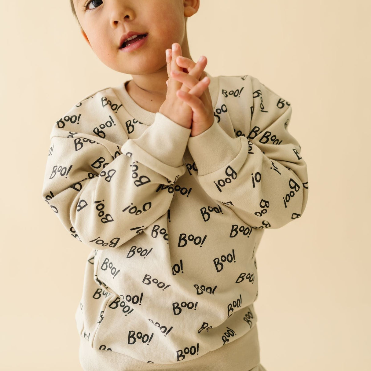 Organic Fleece Sweatshirt - Boo - HoneyBug 