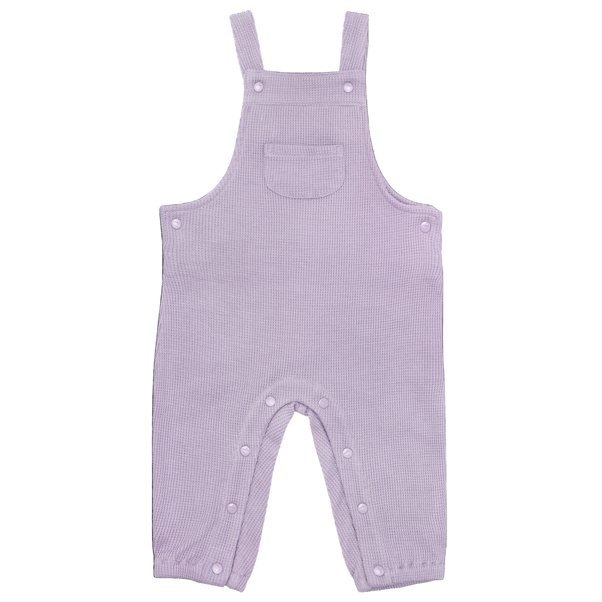 Waffle Overalls - Lavender - HoneyBug 
