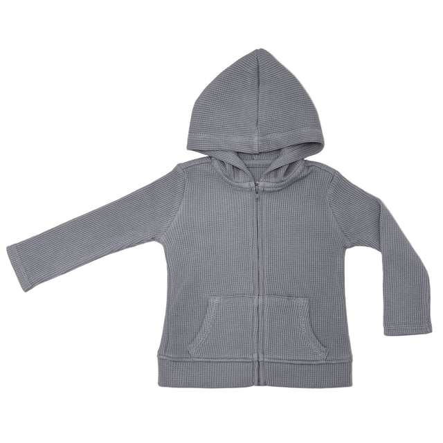 Waffle Hoodie - Smoke - HoneyBug 