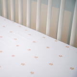 Pack N Play I Portable Crib Sheet Set - Mauve Tulip & Stripes - HoneyBug 
