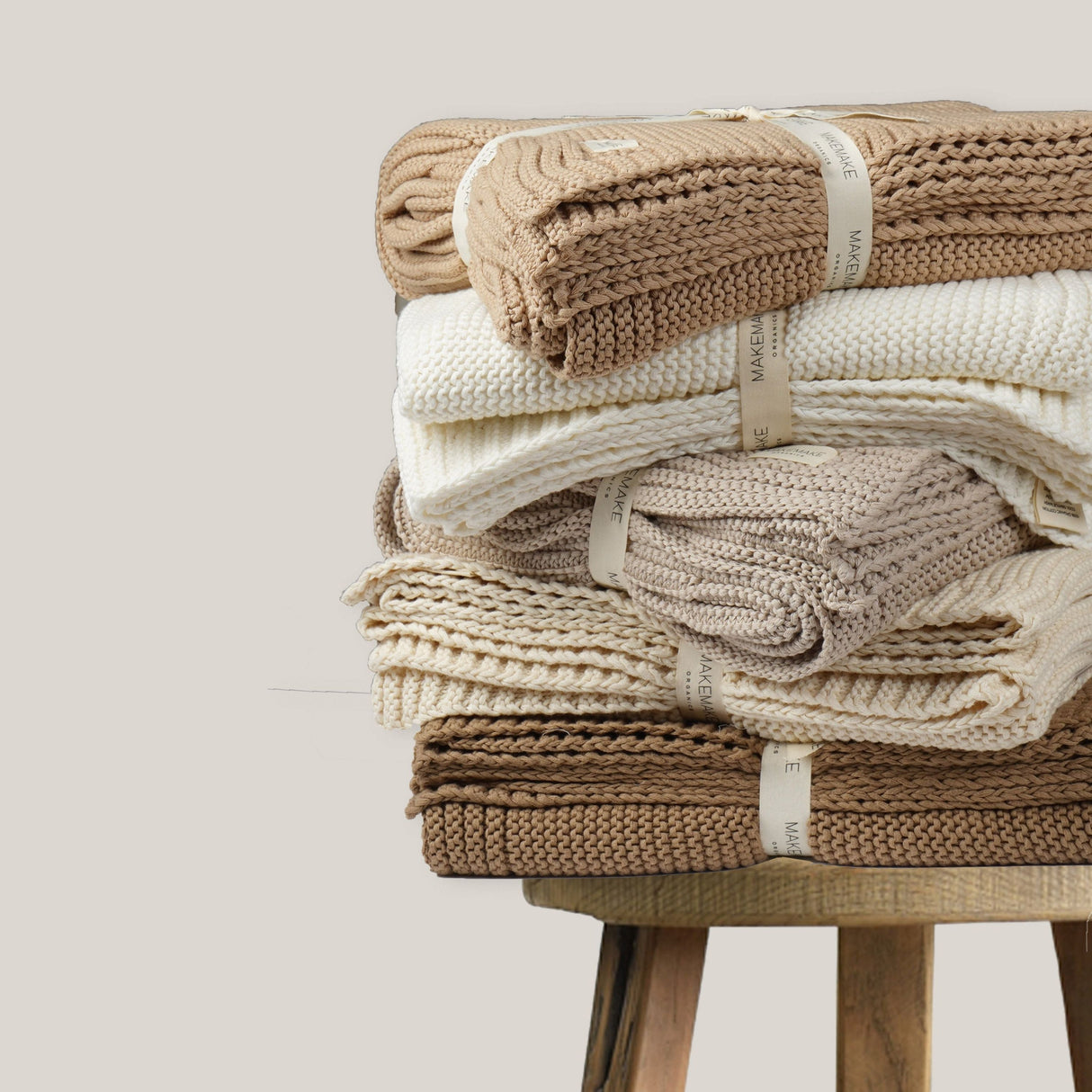 Chunky Knit Throw Blanket - Brown - HoneyBug 