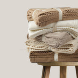 Chunky Knit Throw Blanket - Brown - HoneyBug 