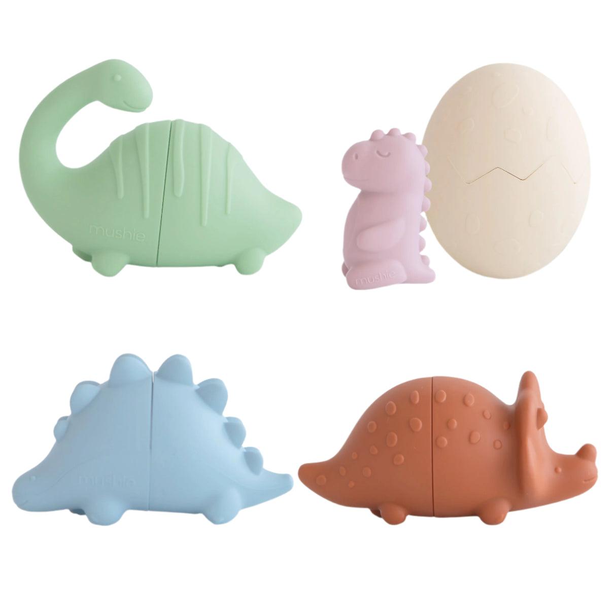 Dino Mold Free Bath Play Set - 4 Pack - HoneyBug 