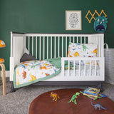 Cotton Muslin Toddler Comforter - Dino Names - HoneyBug 