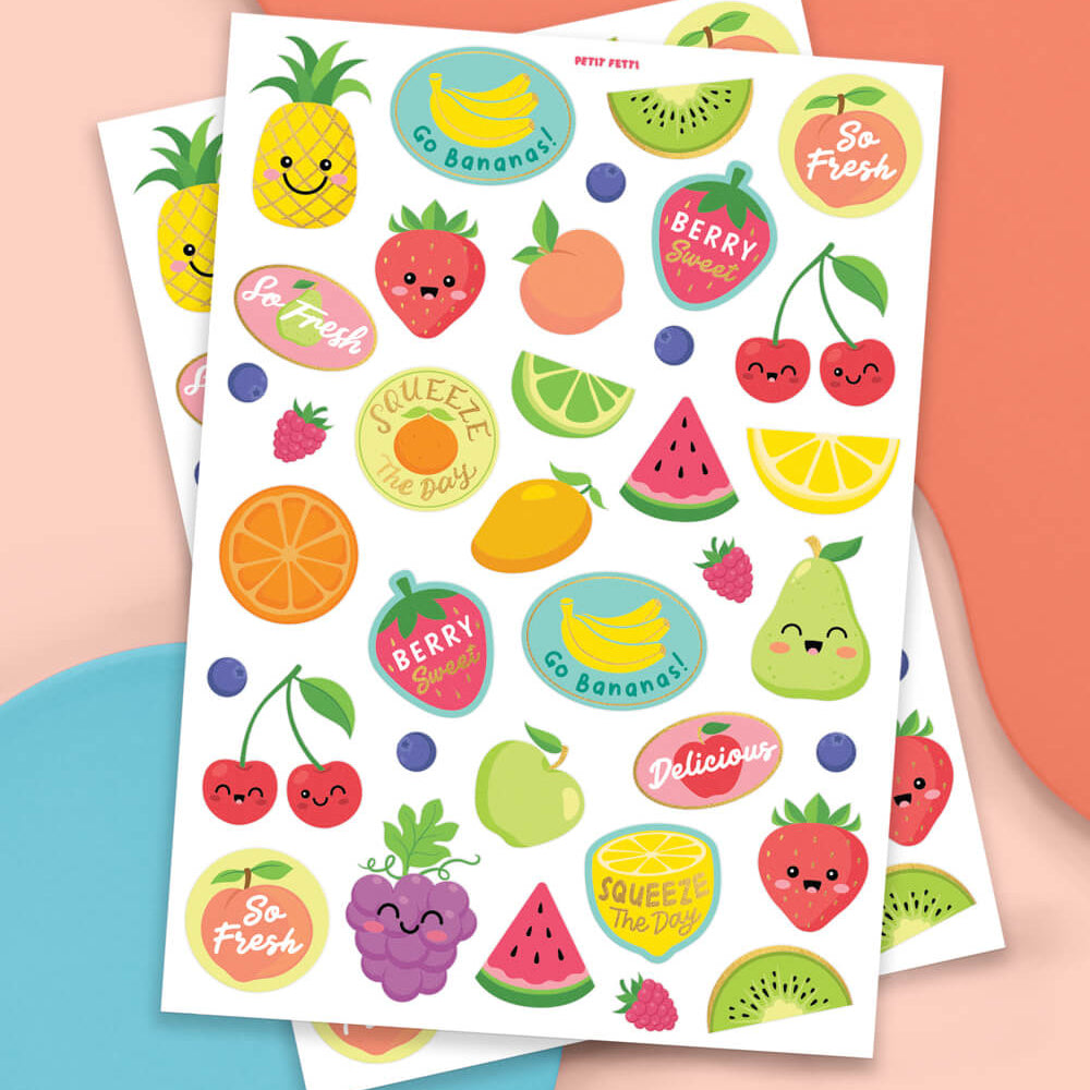 Fruity Tuity Tats - 54 Foil Temporary Tattoos