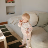 Silicone Pacifier Clip | Luna - Blush - HoneyBug 