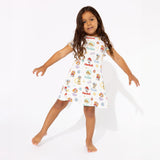 PAW Patrol: Playful Pups Bamboo Girls' Short Sleeve Dress - HoneyBug 