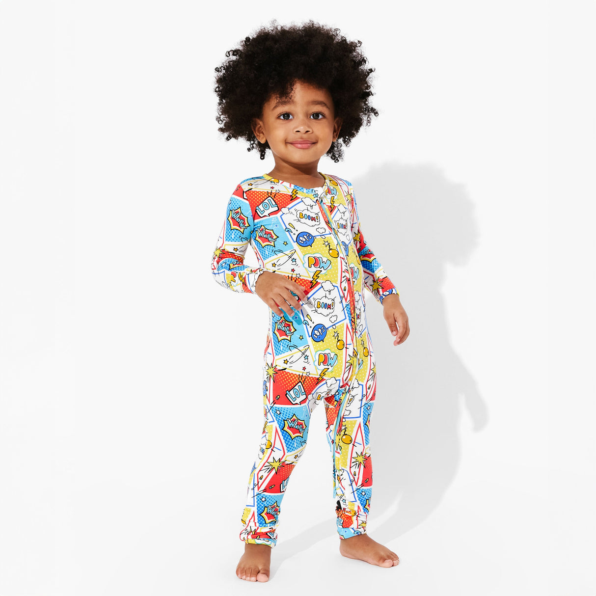 Comic Hero Bamboo Convertible Footie - HoneyBug 