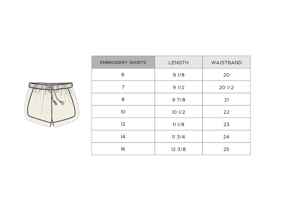 Embroidery Shorts